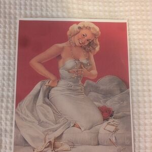 Vintage Glamour Art Print Pinup Girl